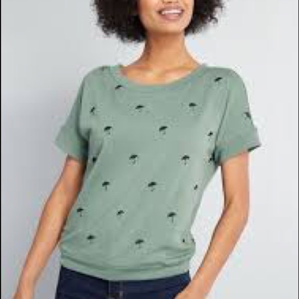 Modcloth umbrella keyhole tie back top